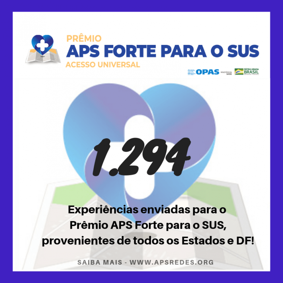 Mil motivos para apoiar uma APS Forte para o SUS: balanço das inscrições do Prêmio