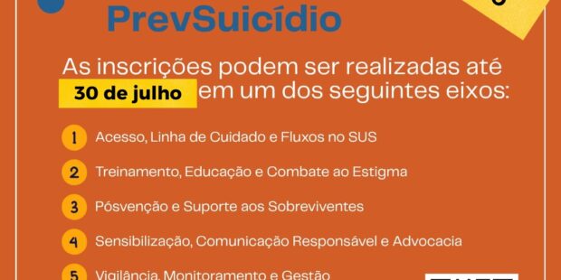 Inscrições para o Laboratório de Inovações PrevSuicídio são prorrogadas